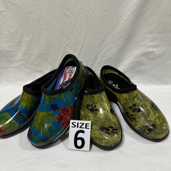 Two for One Price!! Sloggers Waterproof Rain Shoes - Paw Green & Mid Summer Blue - Picture 2 of 4